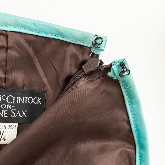 Vintage Jessica McClintok Gunne Sax Dress Womens 3/4 Retro 90s 80s Satin Dot - Picture 7 of 12